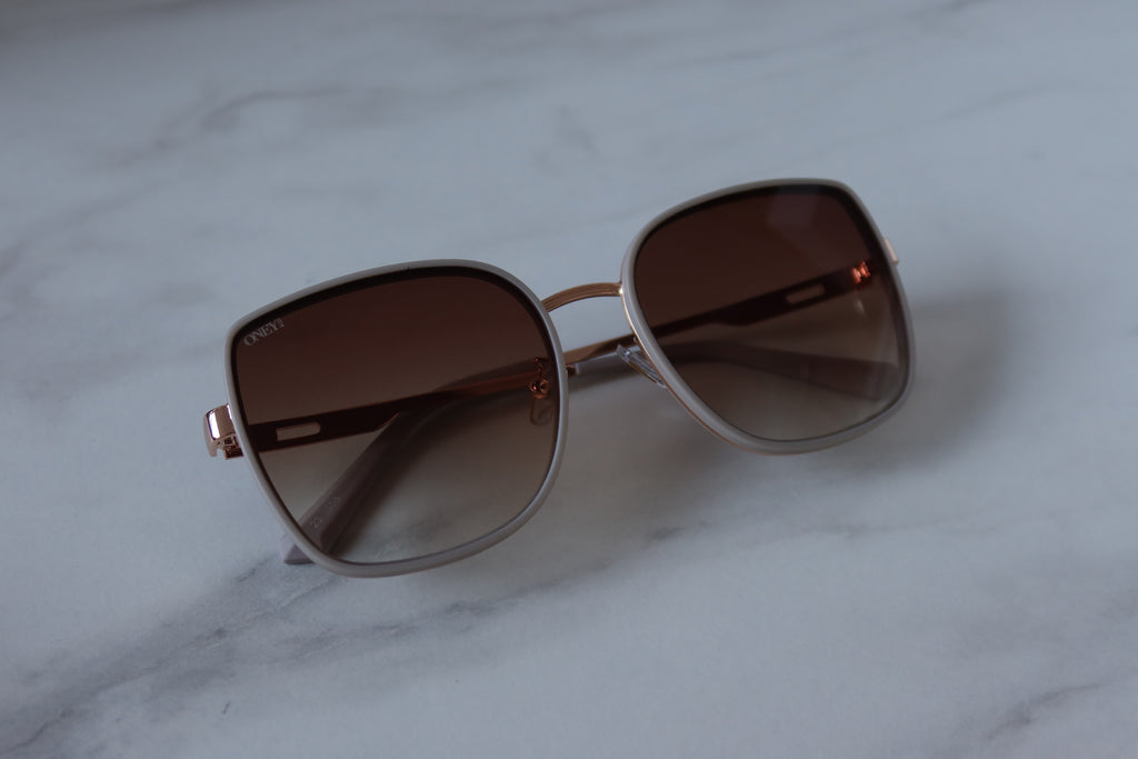 Nina - Tea Oversized Gradient Square Sunglasses