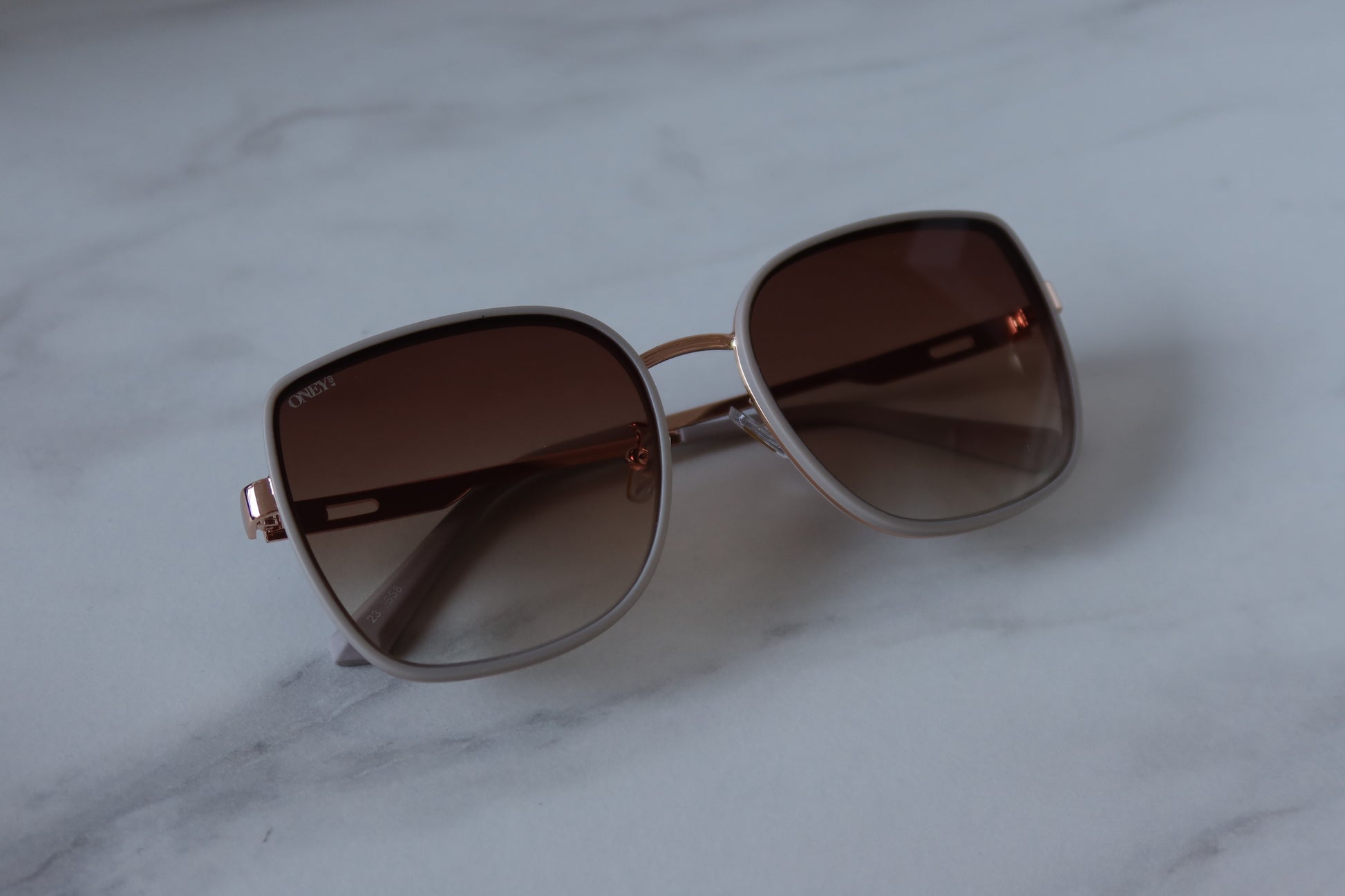 Nina - Tea Oversized Gradient Square Sunglasses