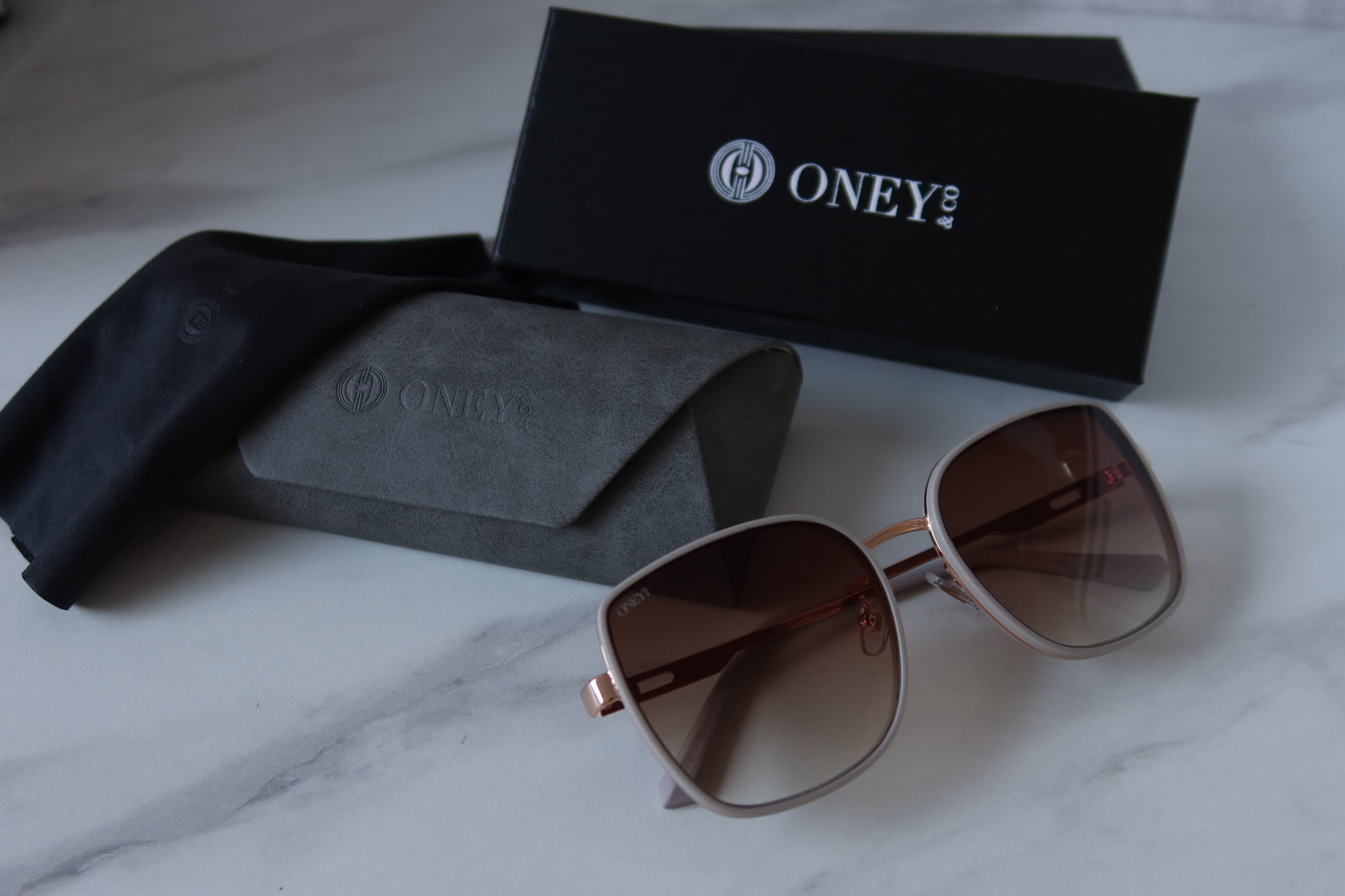 Nina - Tea Oversized Gradient Square Sunglasses