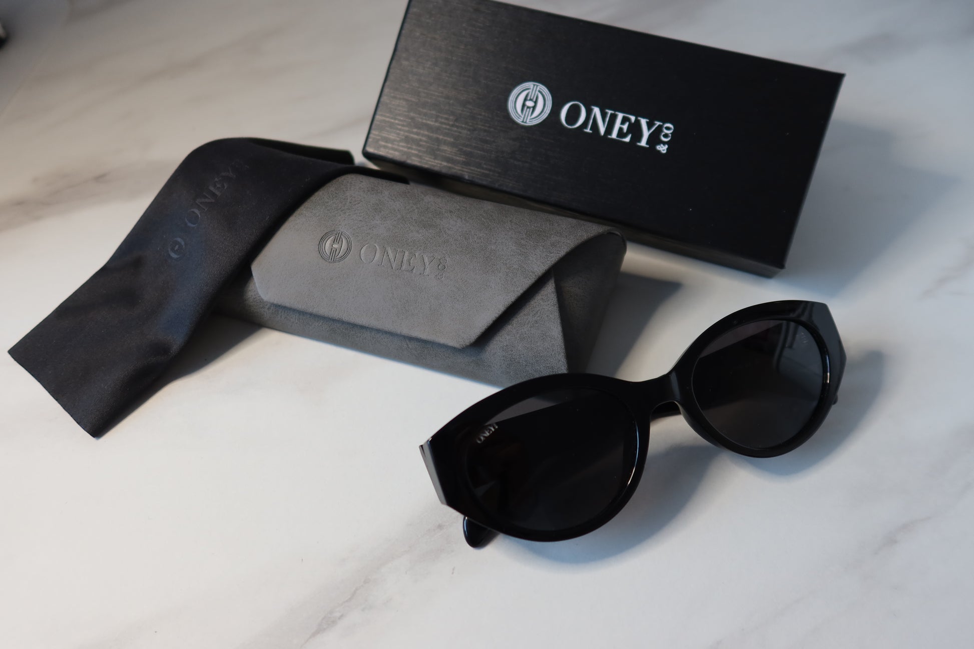 Tasha - Black Cat-eye Sunglasses