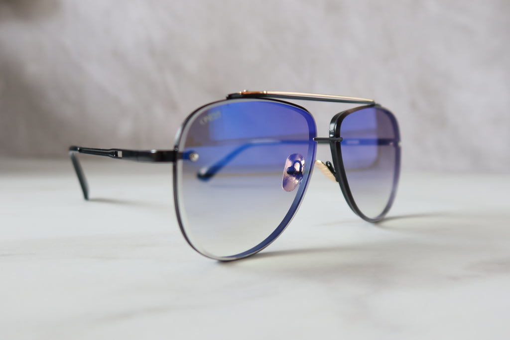 Annalise - Black Gradient Aviator Sunglasses