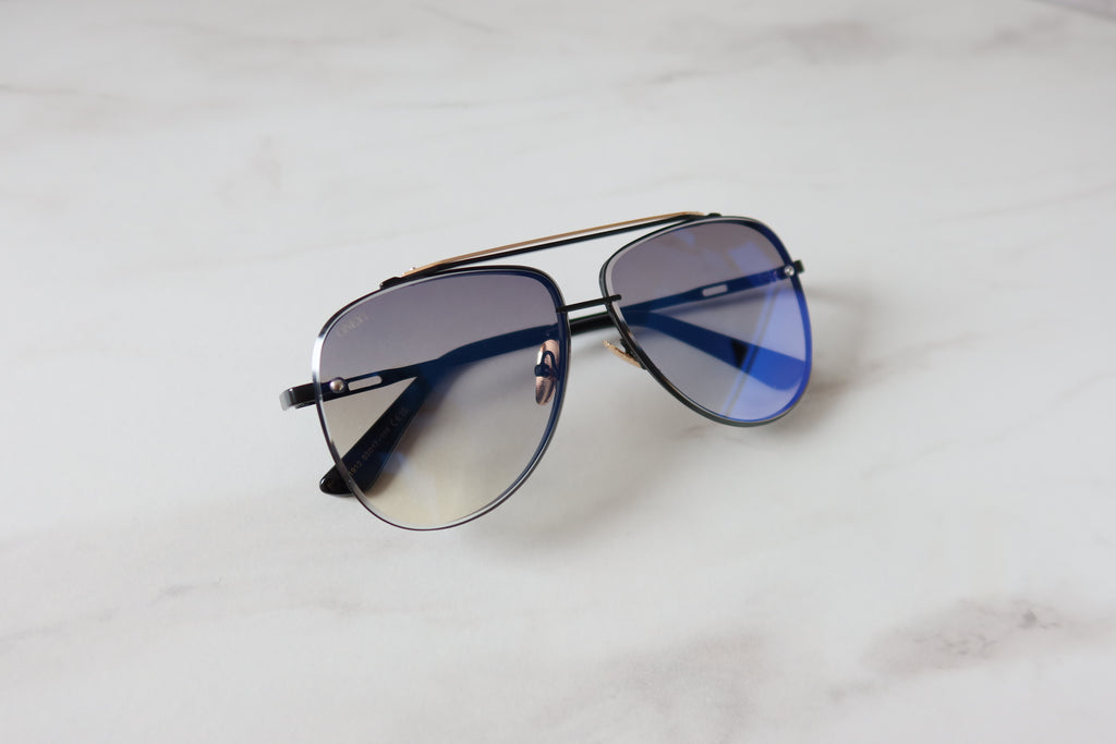 Annalise - Black Gradient Aviator Sunglasses