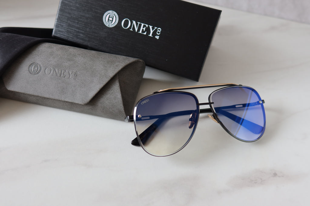 Annalise - Black Gradient Aviator Sunglasses